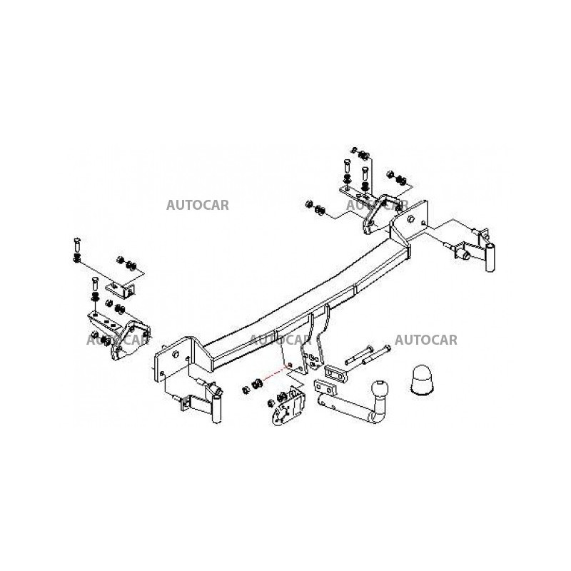 Ťažné zariadenie pre seria 5 - 4 dv., sedan (E 39) - automatický systém - od 1995/12 do 2001