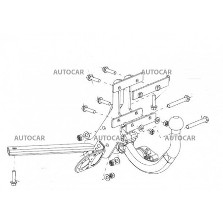 Ťažné zariadenie pre 38784 - Combi (Sporthatch) - automatický systém - od 2005 do Ťažné zariadenie pre 38784 - Combi (Sporthatch) - automatický systém - od 2005 do