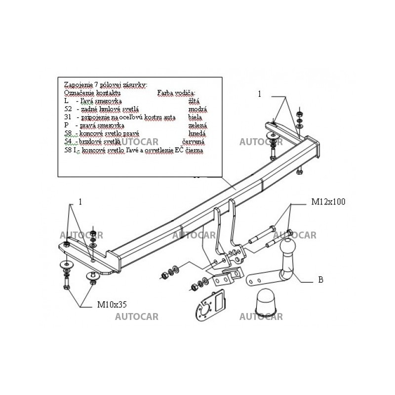 Ťažné zariadenie pre IBIZA - 3/5dv. - automatický systém - od 1999/09 do 2002/04
