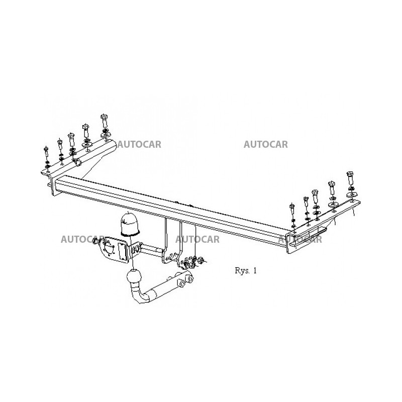 Ťažné zariadenie pre LEGACY OUTBACK - Combi, (BE, BH) - skrutkový systém - od 1998/11 do 2004