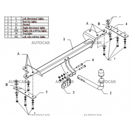 Ťažné zariadenie pre VITARA - 5dv - automatický systém - od 2005 do 