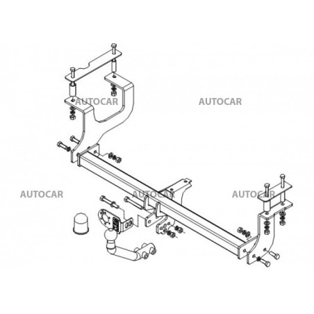 Ťažné zariadenie pre WAGON R+ - 5dv. - automatický systém - od 2000/04 do 2002/08 Ťažné zariadenie pre WAGON R+ - 5dv. - automatický systém - od 2000/04 do 2002/08