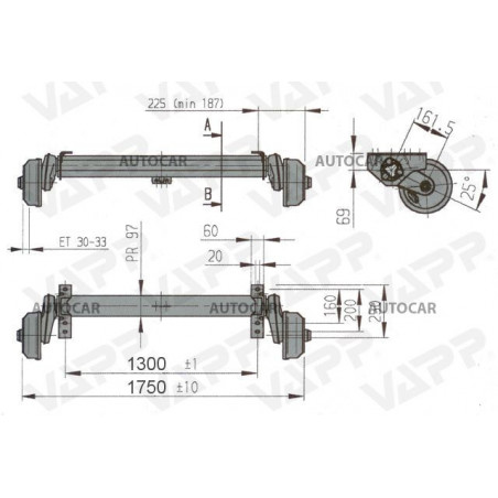 Náprava Compact B1200-6 (1350 kg) Náprava Compact B1200-6 (1350 kg)