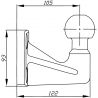 Ťažná guľová spojka KH4-1 - vert. zaťaž. 150 kg Ťažná guľová spojka KH4-1 - vert. zaťaž. 150 kg