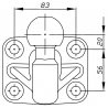 Ťažná guľová spojka KH4-1 - vert. zaťaž. 150 kg Ťažná guľová spojka KH4-1 - vert. zaťaž. 150 kg