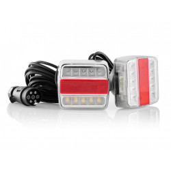 4-funkční zadní LED světla - set 2ks - s mag. úchytem a 7P zástrčkou