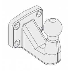 Tažná kulová spojka KH4-3 - vert. zatíž. 250 kg