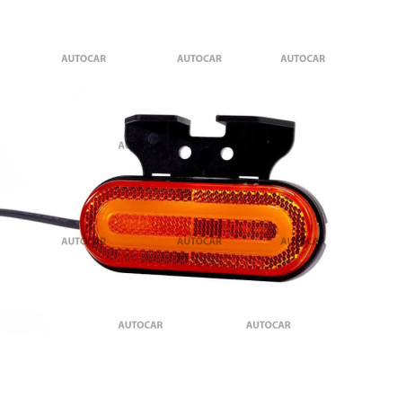 LED poziční světlo - oranžové s držákem a kabelem
