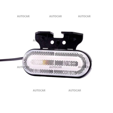 LED poziční světlo - bílé s držákem a kabelem