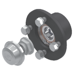 Náboj kola 4x100 s oskou a ložiskem