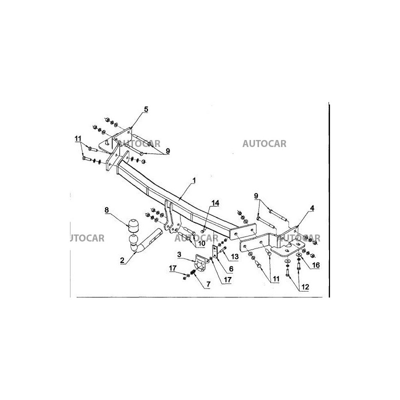 Ťažné zariadenie pre SORENTO - 5 dv. (XM) - automatický vertikálny systém