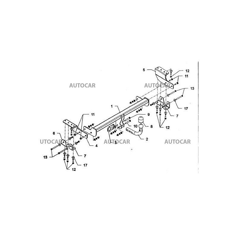 Ťažné zariadenie pre LANCER - 4 dv, kombi (CY0) - automatický vertikálny systém