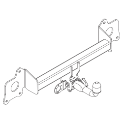 Tažné zařízení pro Tesla MODEL Y - odnímatelný horizontální bajonetový systém - pro vozidla s originál krytkou v nárazníku