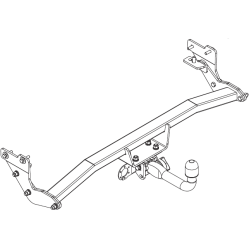Tažné zařízení pro Hyundai KONA - odnímatelný horizontální bajonetový systém - pro vozidla s originál krytkou v nárazníku