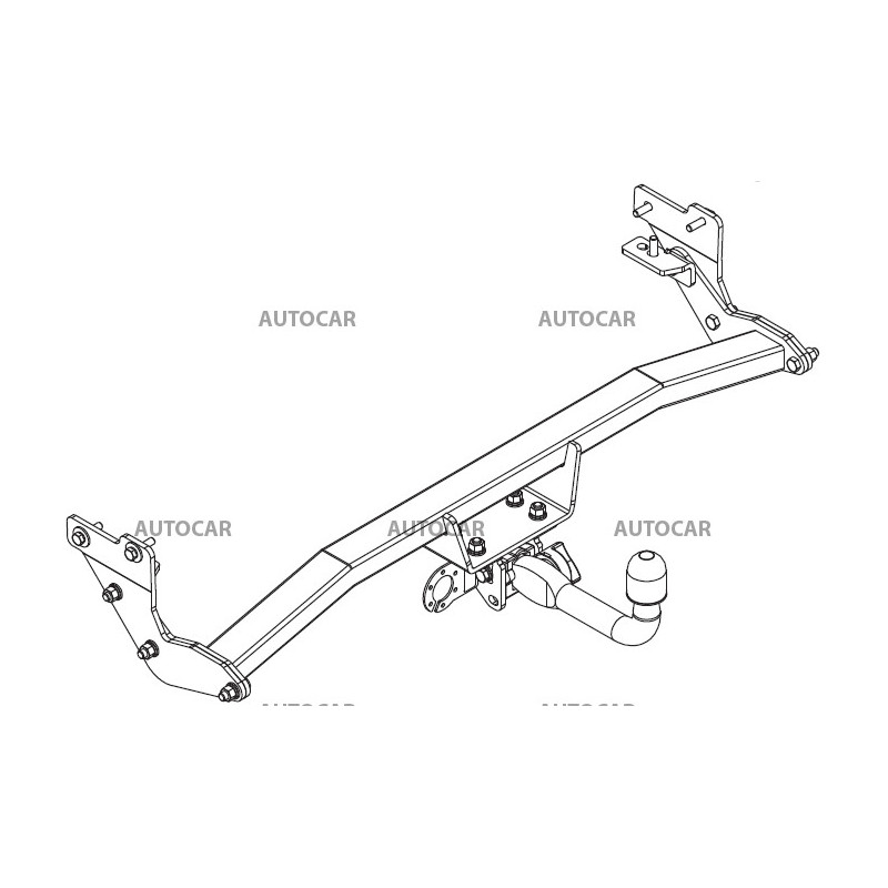 Tažné zařízení pro Hyundai KONA - odnímatelný horizontální bajonetový systém - pro vozidla s originál krytkou v nárazníku
