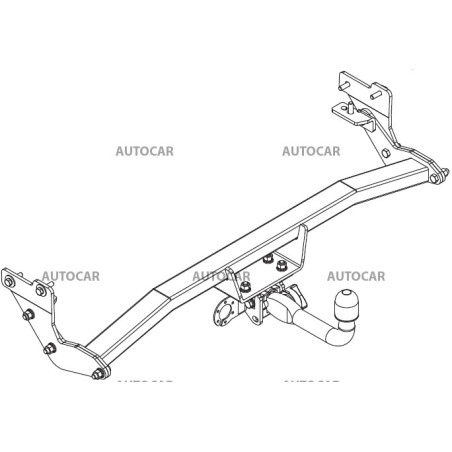 Tažné zařízení pro Hyundai KONA - odnímatelný horizontální bajonetový systém - pro vozidla s originál krytkou v nárazníku