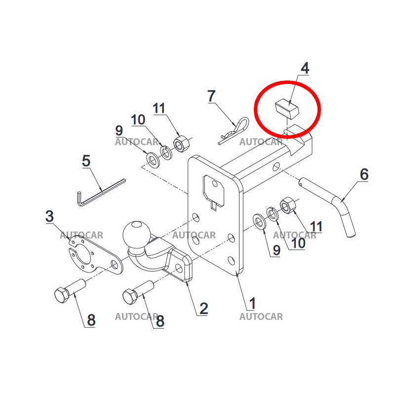 Klín pro americkou kouli AH