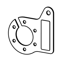 Držák zásuvky - sklopný