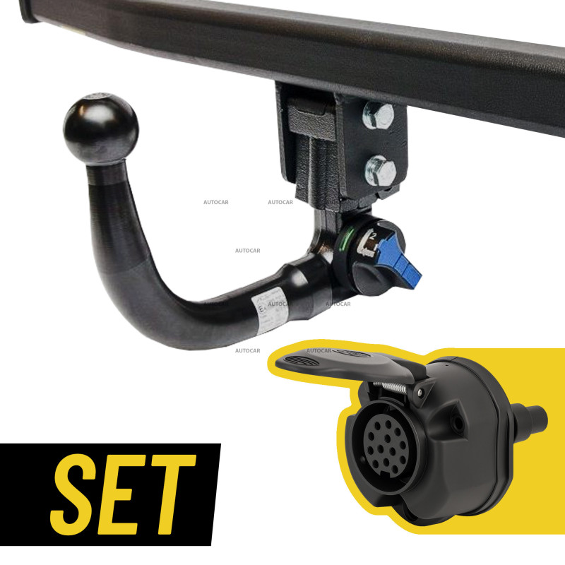 Vertikální odnímatelné tažné zařízení s typovou 13/8 PIN elektroinstalací pro Toyota RAV 4 - GR SPORT