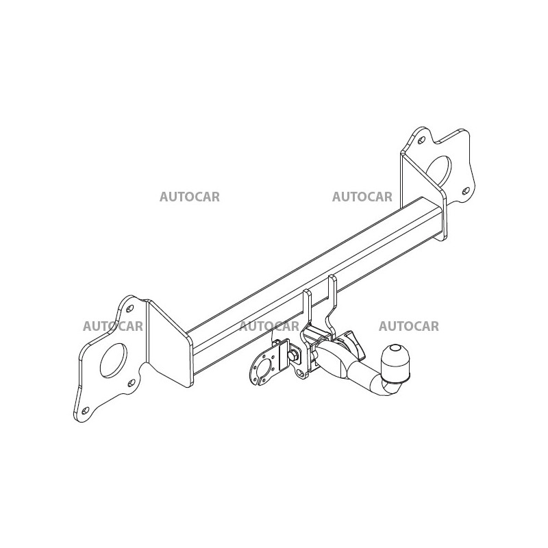 Tažné zařízení pro Tesla MODEL Y - odnímatelný horizontální bajonetový systém - pro vozidla s originál krytkou v nárazníku