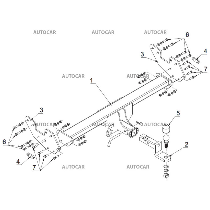 Tažné zařízení pro Toyota HILUX - s americkou koulí
