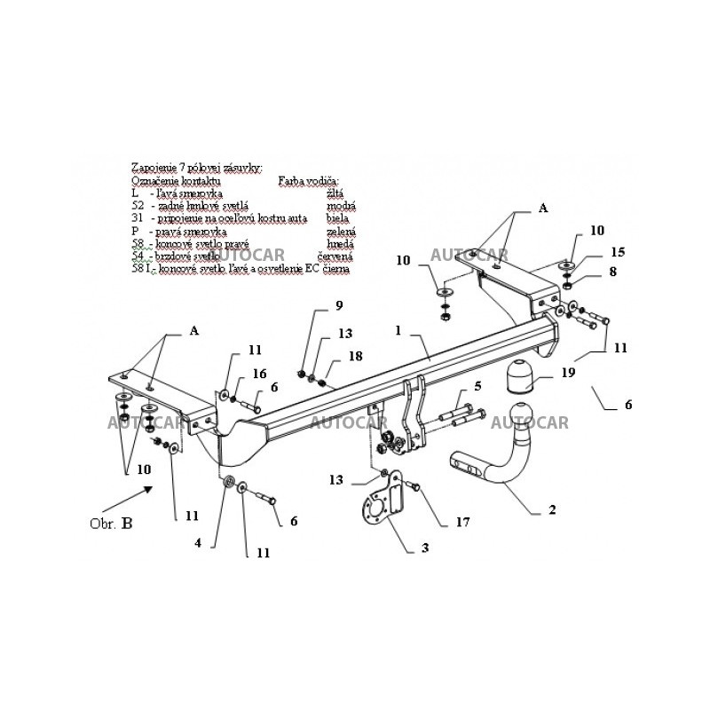 Ťažné zariadenie pre C 4 - 3/5dv + coupe - skrutkový systém - od 2004 do 