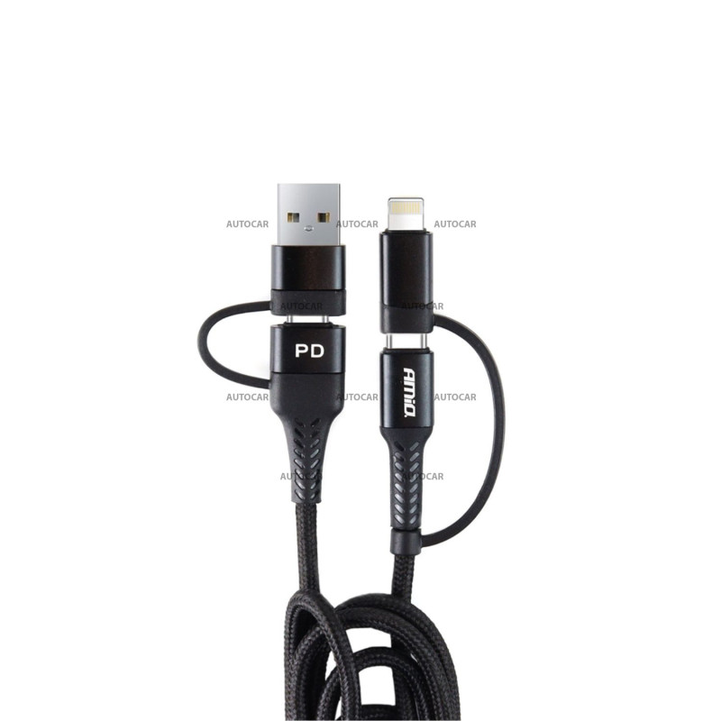 Univerzální nabíjecí a datový kabel AMIO – rychlé nabíjení PD