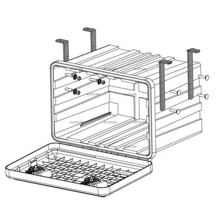 Držák boxu pod přívěs (sada pro 1 box) Daken