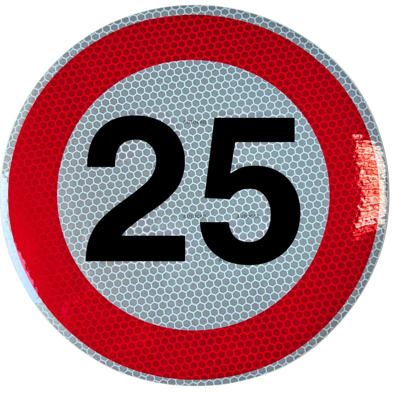 Rychlostní nálepka 25 km/hod 20cm