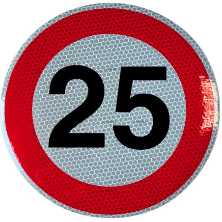 Rychlostní nálepka 25 km/hod 20cm