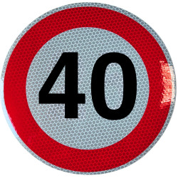 Rychlostní nálepka 40 km/hod 20cm