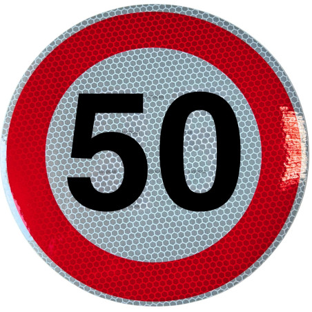 Rychlostní nálepka 50 km/hod 20cm
