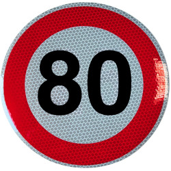 Rychlostní nálepka 80 km/hod 20cm