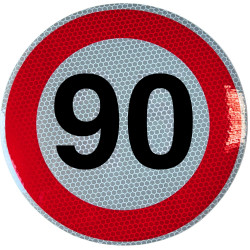 Rychlostní nálepka 90 km/hod 15 cm
