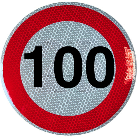 Rychlostní nálepka 100 km/hod 20 cm