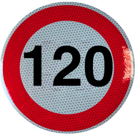 Rychlostní nálepka 120 km/hod 20 cm