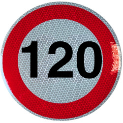 Rychlostní nálepka 120 km/hod  15 cm