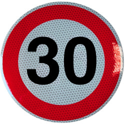 Rychlostní nálepka 30 km/hod 20 cm