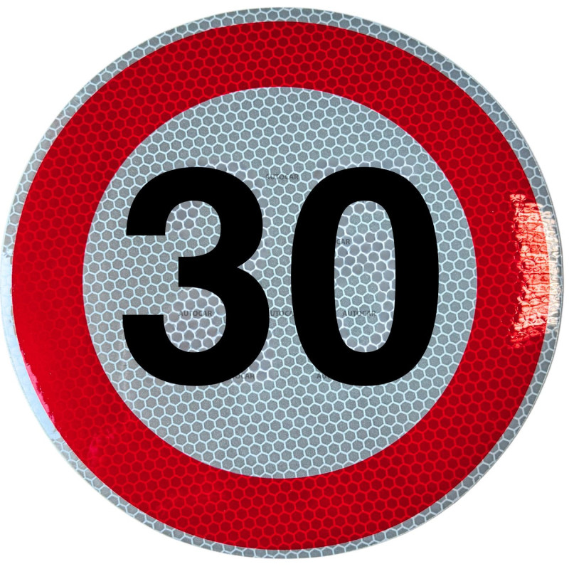 Rychlostní nálepka 30 km/hod 20 cm