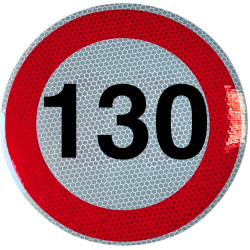 Rychlostní nálepka 130 km/hod  15 cm