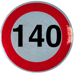 Rychlostní nálepka 140 km/hod 15 cm