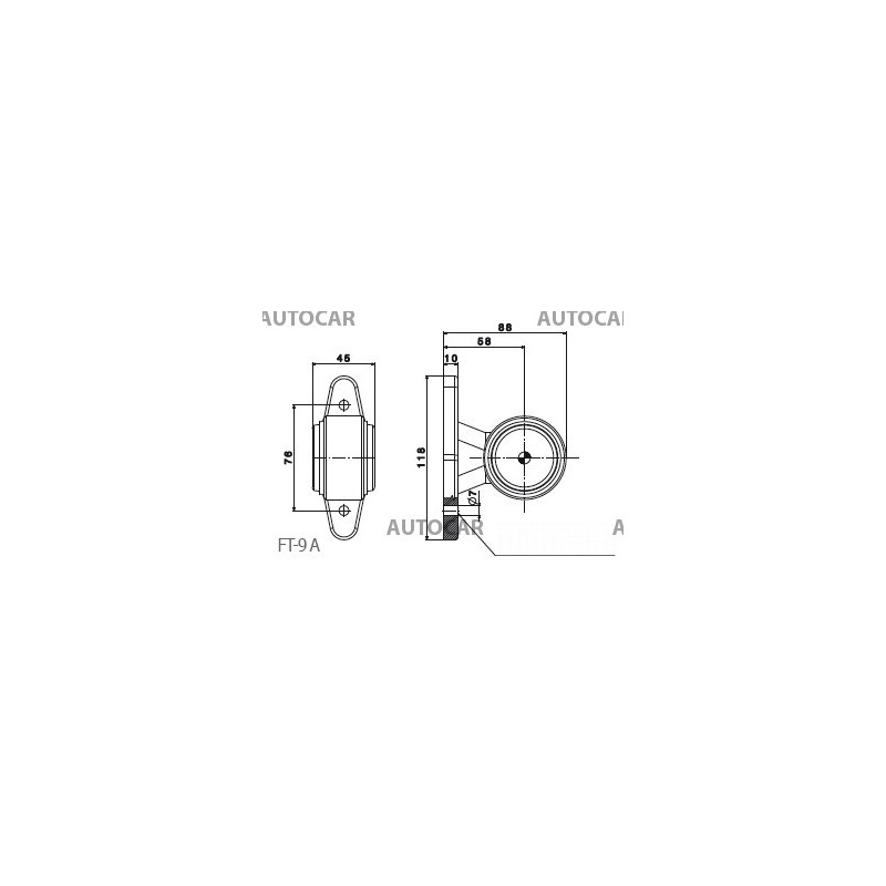 Fajka LED kratka rovna