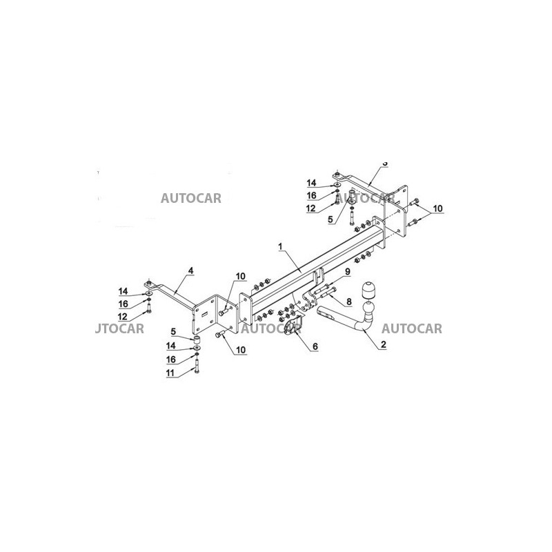 Ťažné zariadenie pre CROMA - - - skrutkový systém - od 2005 do 