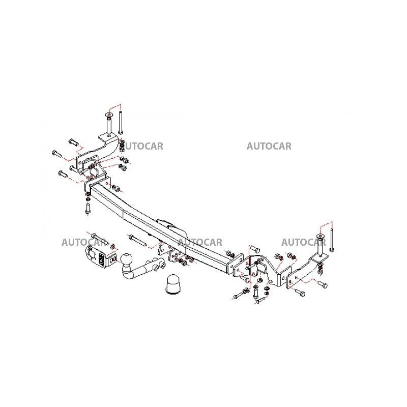 Ťažné zariadenie pre DOBLO - Pick Up, (119, 223) - automatický systém - od 2000 do 2009