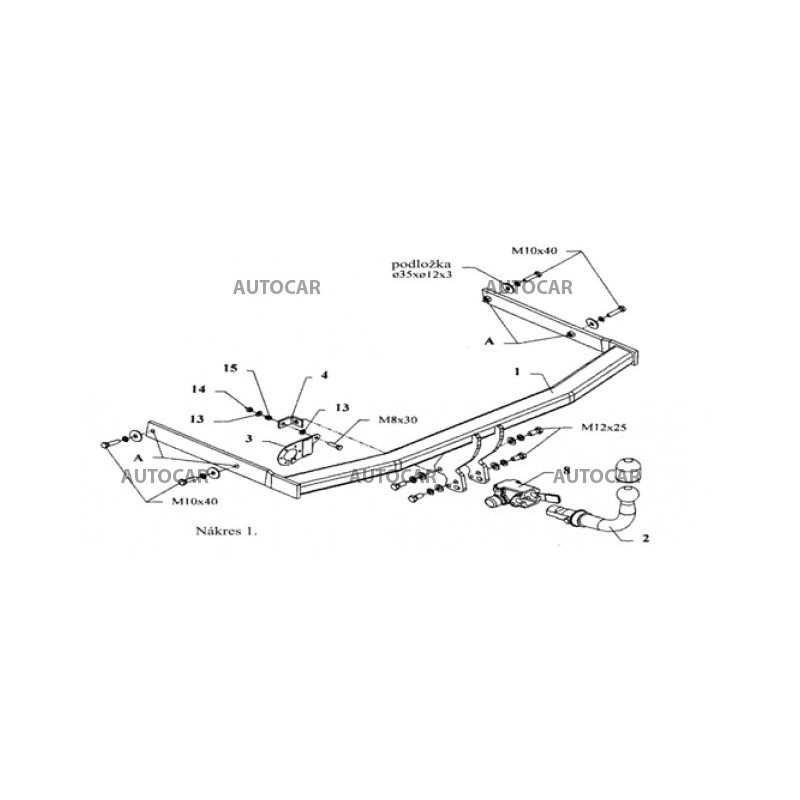 Ťažné zariadenie pre GOLF - V, combi - automatický systém - od 2007 do 