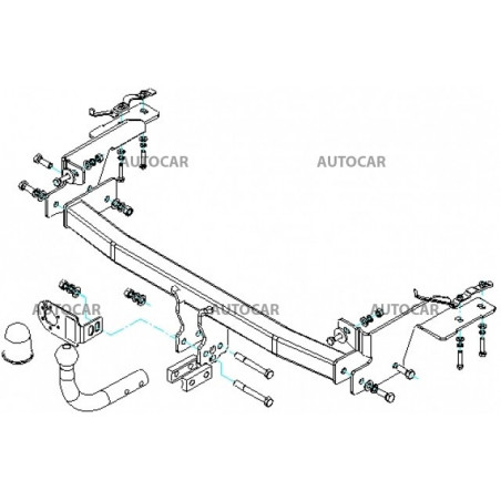 Ťažné zariadenie pre PUNTO - 3/5dv., (188) - automatický systém - od 1999/09 do Ťažné zariadenie pre PUNTO - 3/5dv., (188) - automatický systém - od 1999/09 do