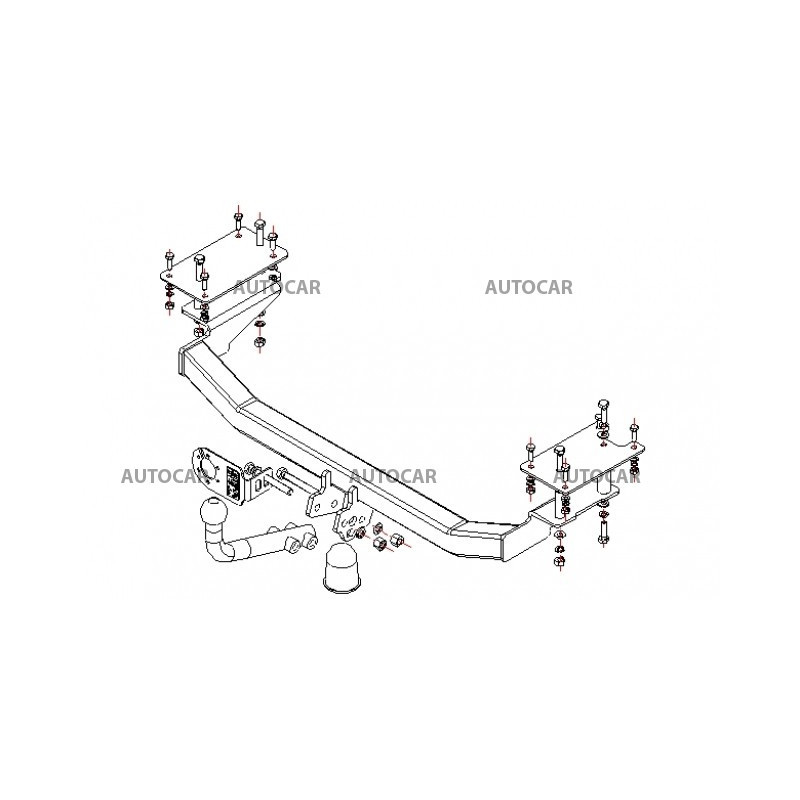 Ťažné zariadenie pre SEICENTO, SPORTING - 3dv. - skrutkový systém - od 1998 do 2003