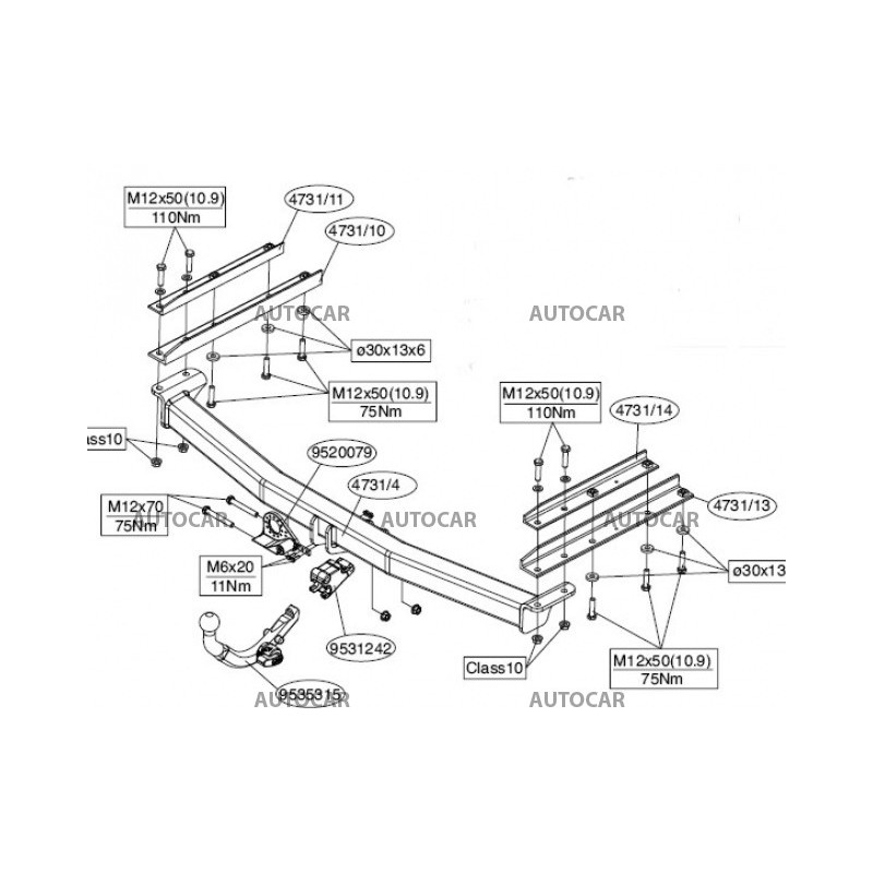 Ťažné zariadenie pre VOYAGER - Swivel n go - automatický systém - od 2008 do 