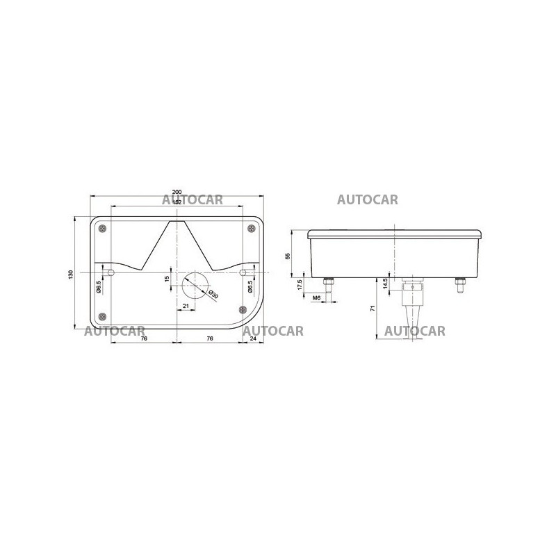 Svetlo zadné Pravé