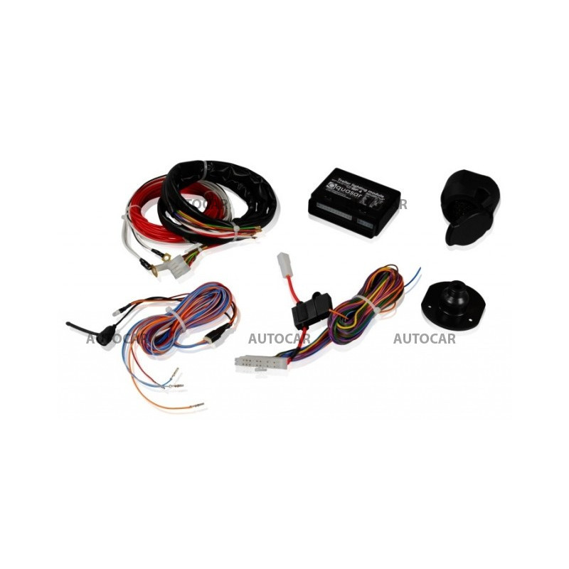 13 PIN - Speciální elektroinstalace (s modulem) pro tažné zařízení (se spátečkou, stálym proudem a dobíjením)